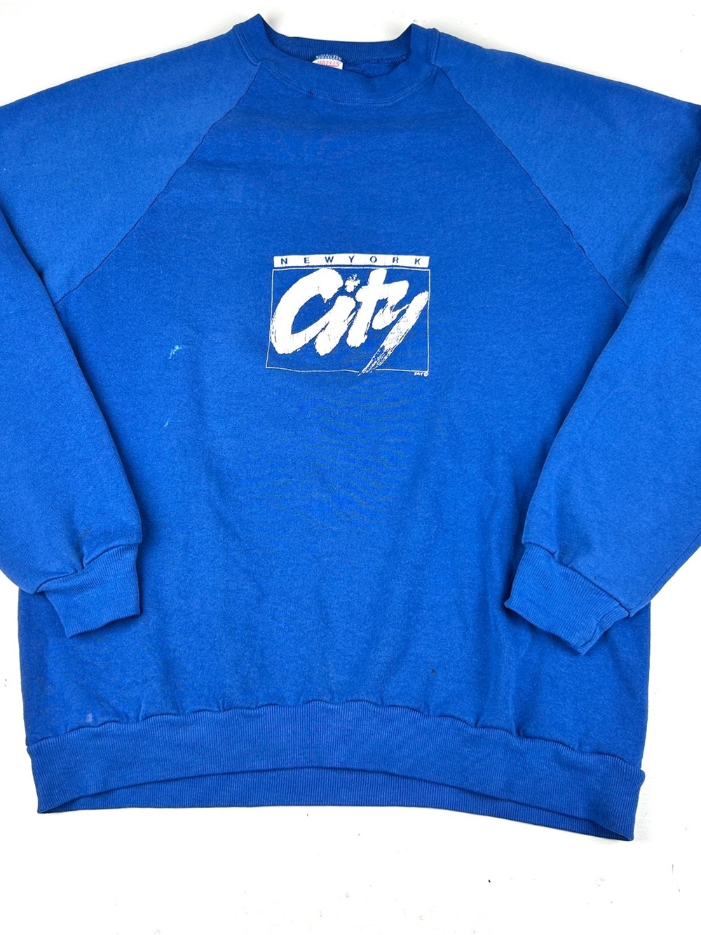 Russell Athletic Blue 'City' Graphic Crewneck Sweatshirt